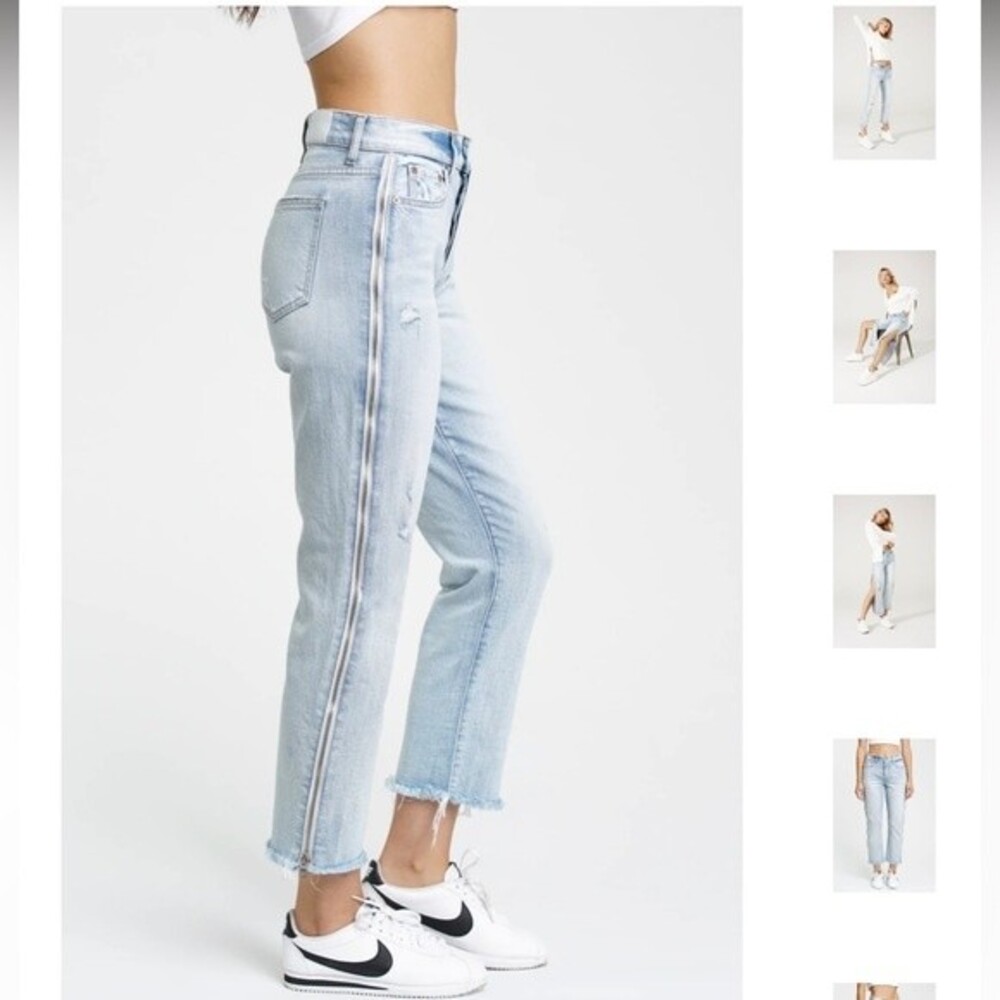 Pistola Charlie High Rise Straight Leg Side Leg Zipper‎ Utopia Jeans Size 27 - Picture 5 of 15